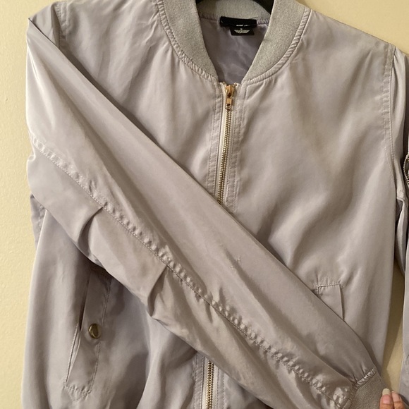 Vintage Wet Seal Satin Flight Bomber Jacket Gray Size: Small - Picture 4 of 7